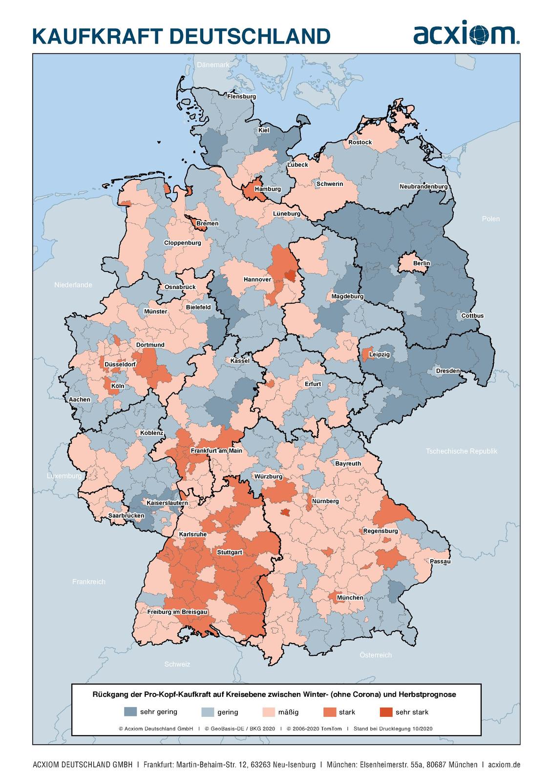Wie sich die Kaufkraft seit Corona verändert hat. (Grafik: Acxiom)