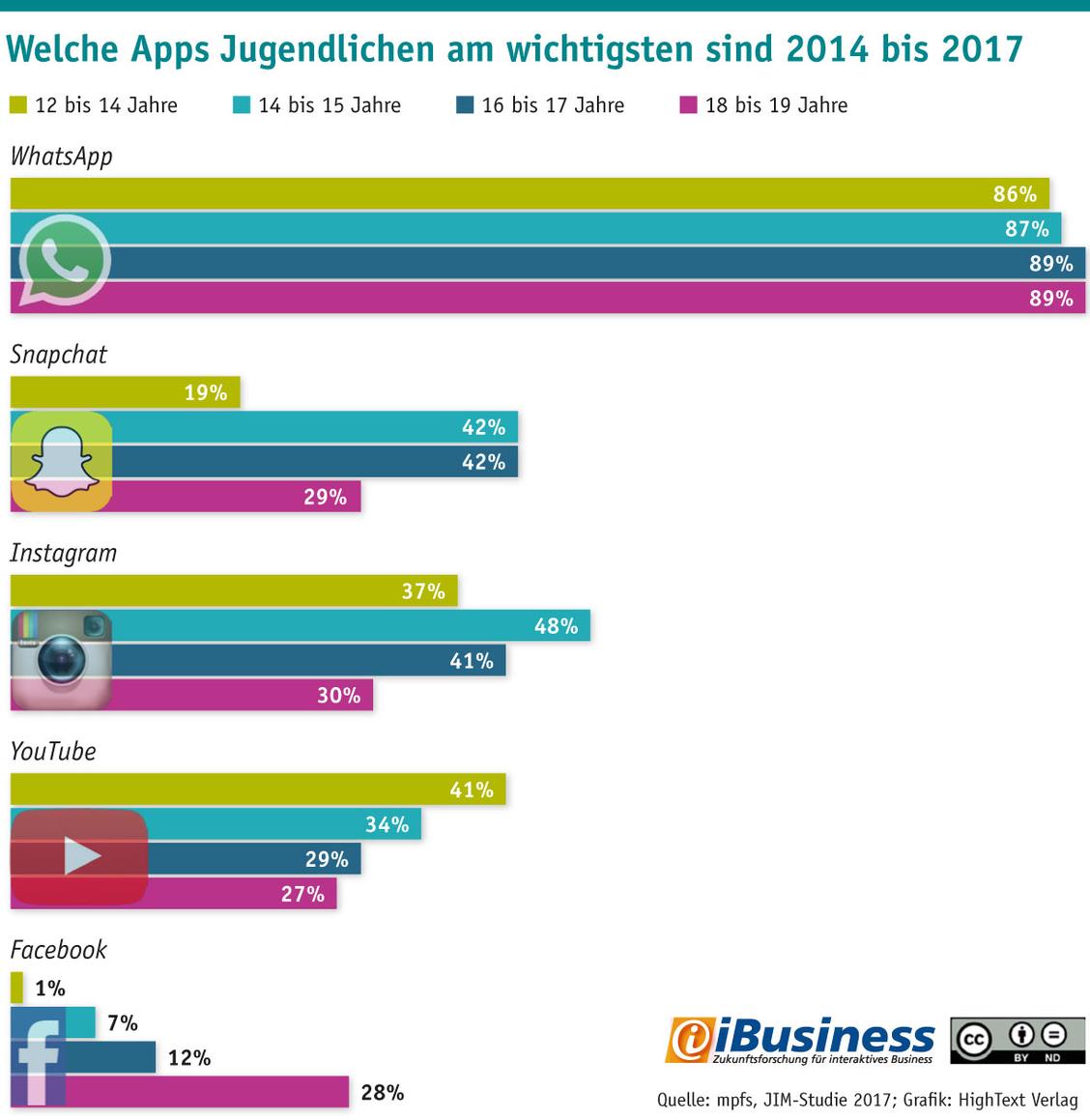 (Grafik: mpfs, JIM-Studie 2017; Grafik: Hightext Verlag)
