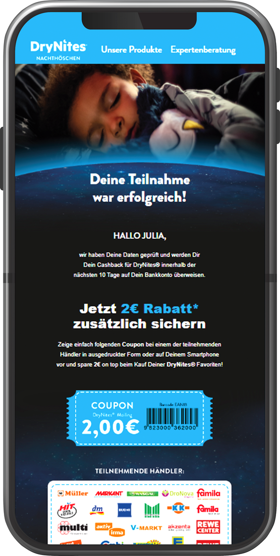 Marketing-Einwilligungen sind wie das Bohrrecht für Datenquellen ? bei der Coupon-Aktion von Kimberley-Clark standen sie daher im Vordergrund. (Bild: Kimberly-Clark)
