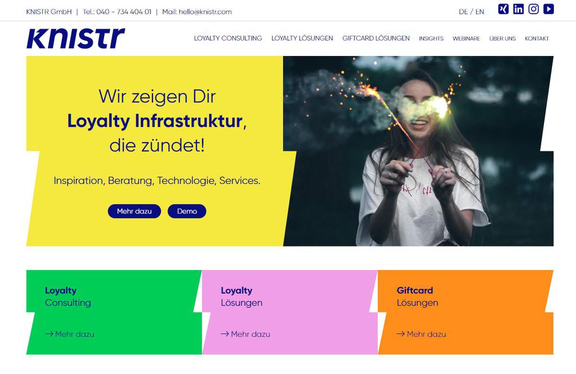 Neuer Name, neues Logo: Der neue Webauftritt von KNISTR (Bild: KNISTR)