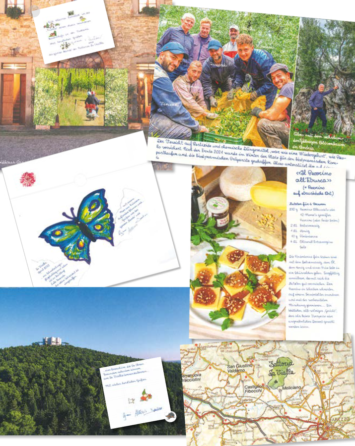 Bildgewaltige Dialogpost von Fattoria la Vialla (Bild: Fattoria La Vialla/Collage Hightext)