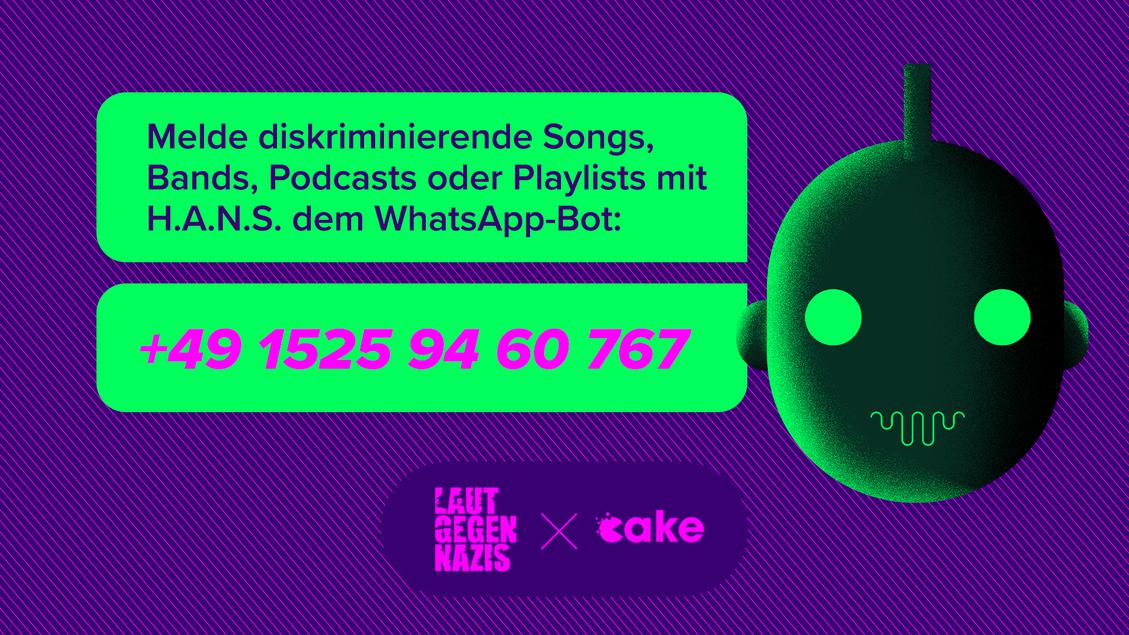 Eine Social-Media-Kampagne stellt den Chatbot vor und sensibilisiert für das Problem. . (Bild: Laut gegen Nazis)
