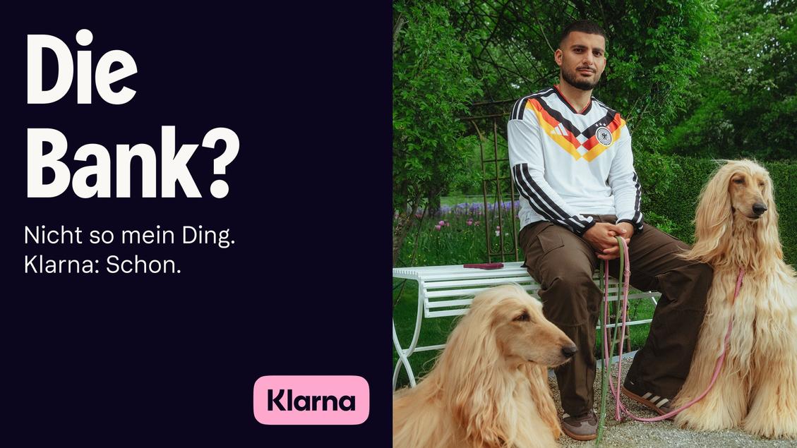 Motiv der neuen Klarna-Kampagne mit Deniz Undav. (Bild: Klarna)