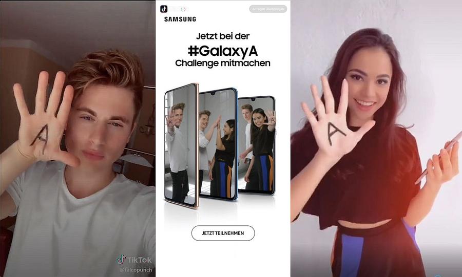 Die Influencer Falco Punch und Selina Mour stoßen die Hashtage-Challenge an.
