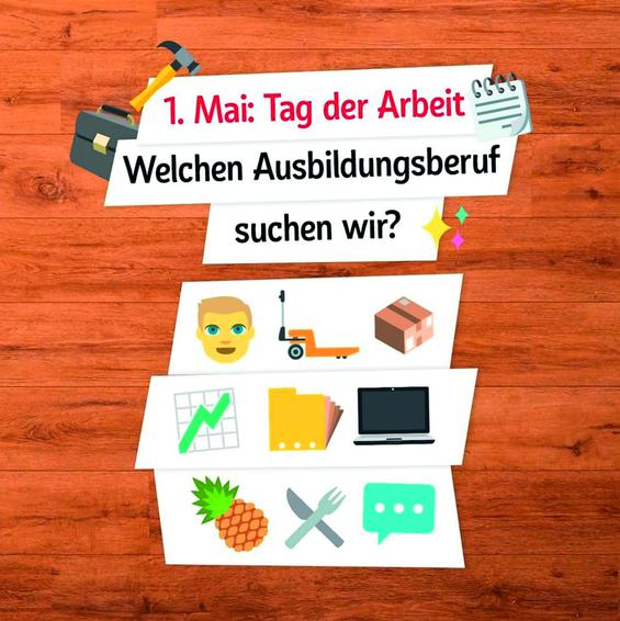 Hätten Sie es erraten? Die Ausbildungsberufe LageristIn, Bürokaufmann/frau und Kaufmann/Kauffrau im Einzelhandel hat Rewe auf Instagram gesucht. (Bild: Rewe)
