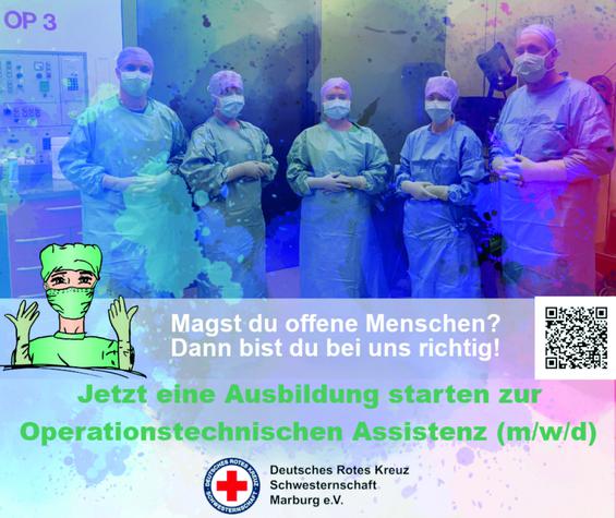 Die DRK Schwesternschaft Marburg wirbt witzig. BewerberInnen brauchen nur den QR-Code zu scannen und das Bewerbungsformular auszufüllen. (Bild: DRK Schwesternschaft Marburg)