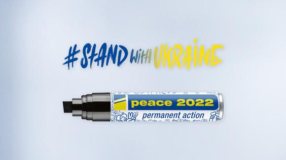 Der Erlös aus dem Verkauf des Peacer Markers kommt der Ukraine-Hilfe zugute. (Bild: Edding)