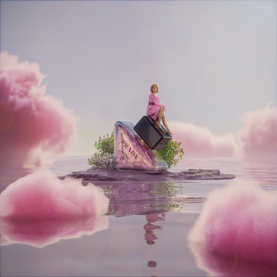 Die Virtuelle Influencerin Yuna in einer Kampagne für Flaconi und L'Oréal (Bild: Flaconi/Prada/Studio71)
