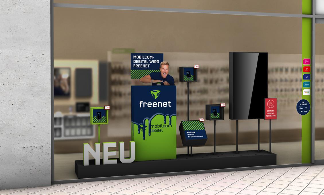 Ab Juli 2022 haben alle Freenet-Shops einen einheitlichen Look. (Bild: Freenet)