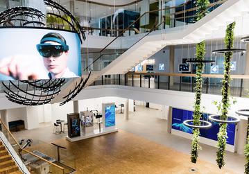 Blick in die Ausstellungsräume des Siemens-Besucherzentrums The Impulse