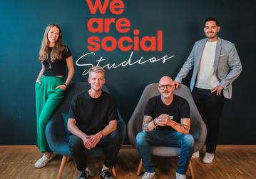 Das Team der We Are Social Studios (v.l.n.r.): Anika Cernohorsky, Christian Jasper, Ruben van Eijk, Roberto C. Garcia