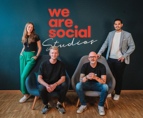Das Team der We Are Social Studios (v.l.n.r.): Anika Cernohorsky, Christian Jasper, Ruben van Eijk, Roberto C. Garcia (Bild: We Are Social)