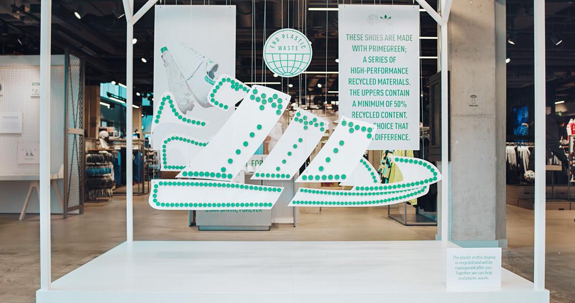 Die vollstndig CO2 kompensierte Kampagne fr Adidas ist grtenteils aus Papier, Pappe und Holz gefertigt. (Bild: LIGANOVA)