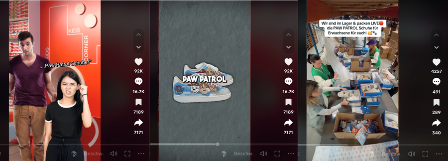 Nach TikTok-Order: Deichmann stellte Paw-Patrol-Schuhe für Erwachsene her