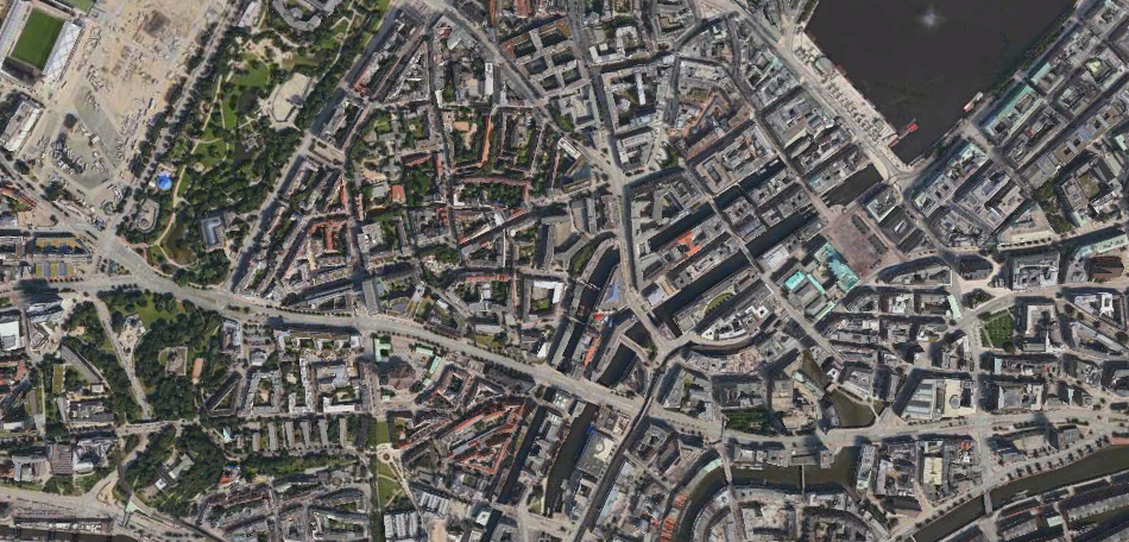 Ist die Postanschrift in Zeiten von Big Data und Digitalisierung verzichtbar? (Bild: 2012 - 2013 Apple Inc., Karten; zu sehen ist die Innenstadt von Hamburg)